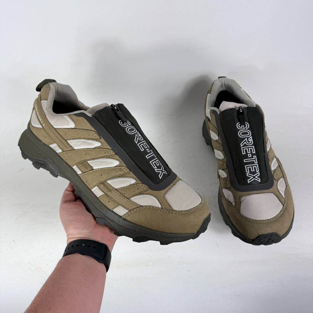 Merrell Moab Hybrid Zip GORE-TEX 1TRL Sneaker Men's 14 Coyote Slip-On Round Toe
